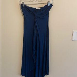 Blue Strapless Dress